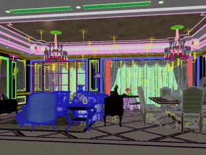design de sala de estar em estilo europeu 57 Modelo 3D