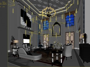 european-style living room design 58 3D Model