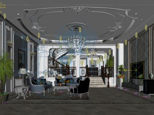 european-style living room design 62 3D 模型