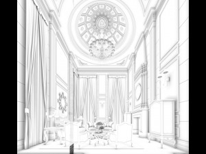 european-style living room design 63 3D Модель