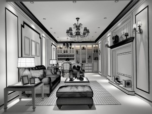 european-style living room design 64 3Dモデル