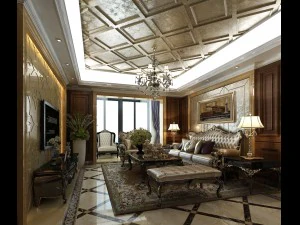 design del soggiorno in stile europeo 66 Modello 3D