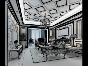european-style living room design 66 3Dモデル