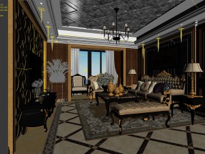 european-style living room design 66 3Dモデル