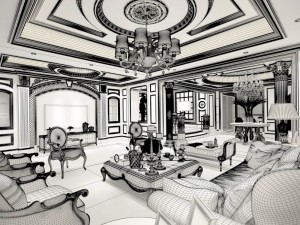 european-style living room design 67 3D Модель