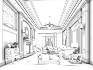 european-style living room design 68 Modèle 3D