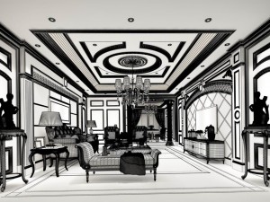 european-style living room design 70 3Dモデル