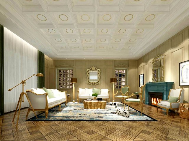 european-style living room design 72 3Dモデル .c4d .max .obj .3ds .fbx .stl .blend 