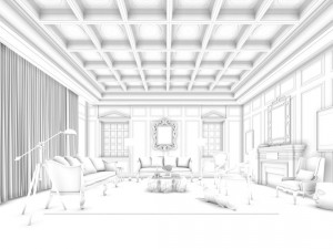 european-style living room design 72 3Dモデル