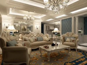 design del soggiorno in stile europeo 73 Modello 3D