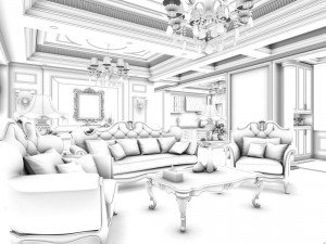 european-style living room design 73 Modelo 3D