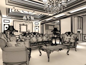 european-style living room design 73 Modelo 3D