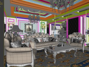 european-style living room design 73 Modelo 3D