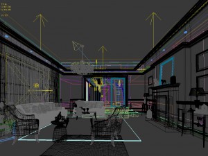 european-style living room design 75 Model 3D