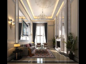 design del soggiorno in stile europeo 76 Modello 3D