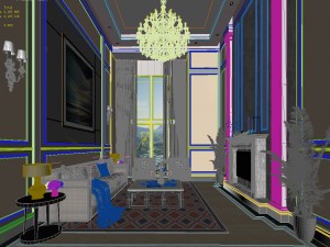 european-style living room design 76 Model 3D