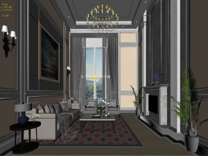 european-style living room design 76 Model 3D