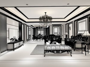 european-style living room design 77 3D Model