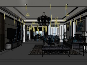 european-style living room design 77 3D Model