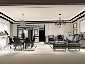 european-style living room design 78 3D Model