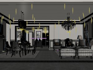 european-style living room design 78 3D Model
