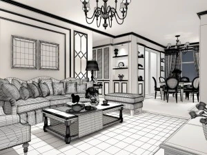 european-style living room design 79 3D Model