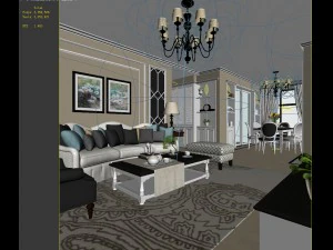 european-style living room design 79 3D Model
