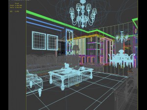 european-style living room design 79 Model 3D
