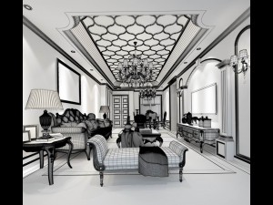 european-style living room design 80 3Dモデル