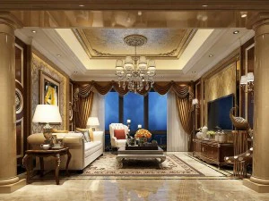 design de sala de estar em estilo europeu 81 Modelo 3D