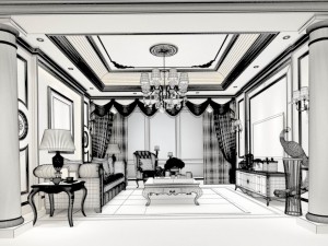 european-style living room design 81 3D Модель