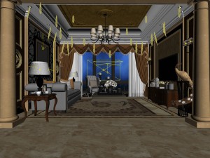 european-style living room design 81 3D Модель