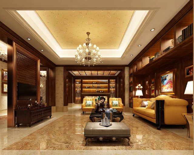 european-style living room design 83 3D Model .c4d .max .obj .3ds .fbx .stl .blend 