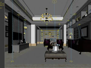 design del soggiorno in stile europeo 83 Modello 3D