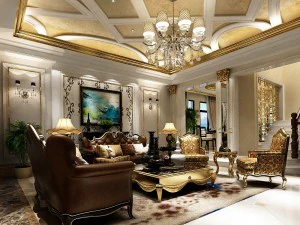 design del soggiorno in stile europeo 84 Modello 3D