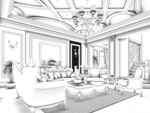 european-style living room design 84 3D Model