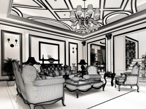 european-style living room design 84 3D Model