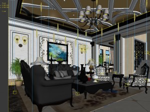 european-style living room design 84 3D Model