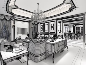 european-style living room design 85 3D Модель