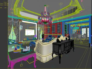 european-style living room design 85 3D Model