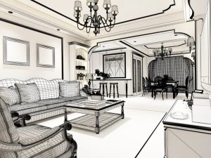 european-style living room design 86 3D Model