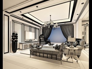 european-style living room design 87 Modèle 3D