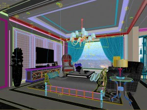 european-style living room design 87 3D Model