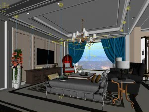 european-style living room design 87 3D Model