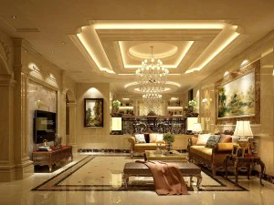 design del soggiorno in stile europeo 89 Modello 3D