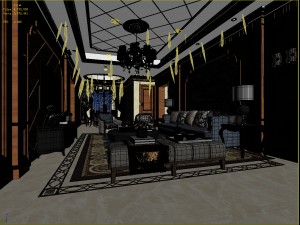 european-style living room design 90 3D मॉडल