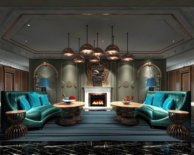 european-style living room design 91 3D Modell .c4d .max .obj .3ds .fbx .stl .blend