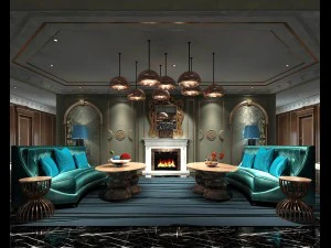 design del soggiorno in stile europeo 91 Modello 3D