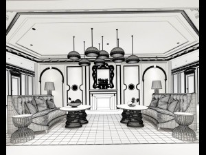 european-style living room design 91 3D Modell