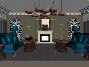 european-style living room design 91 3D Modell